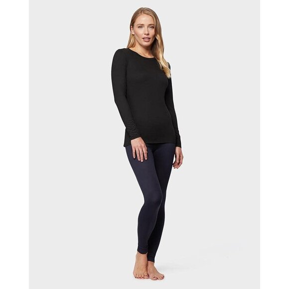 Women’s Thermal Crew Neck Top Lightweight Base Layer Fitted Moisture-Wicking - Picture 2 of 4